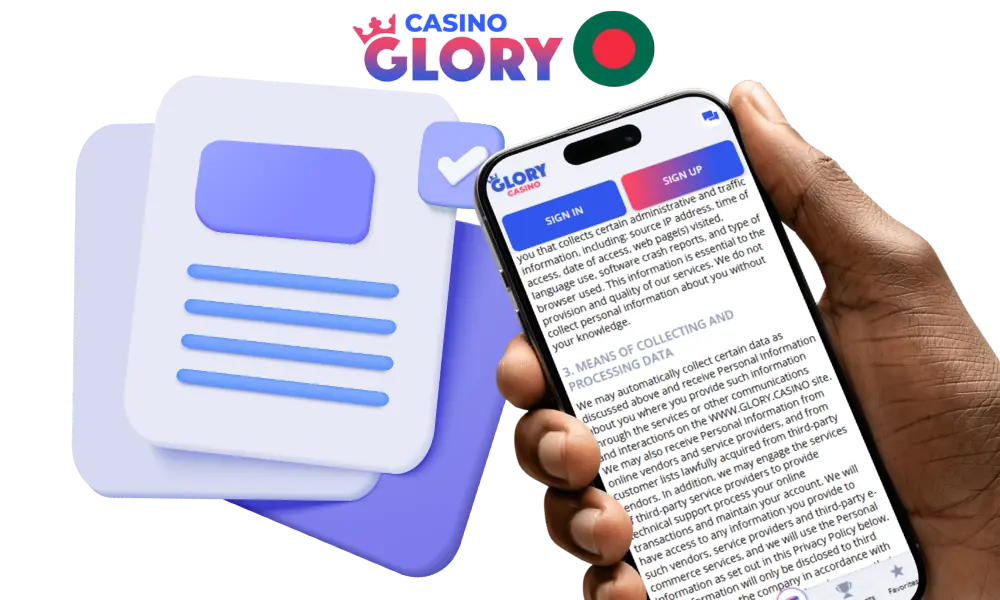 Glory Casino guarantees the protection of its users' personal data